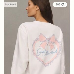 Anthropologie Girl Dangerous Just Married Sweatshirt